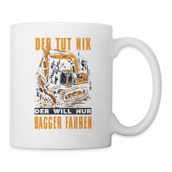 Conducteur d’excavatrice Gifts Opérateur d’excavatrice sur le chantier de construction - Mug blanc - blanc - Droite