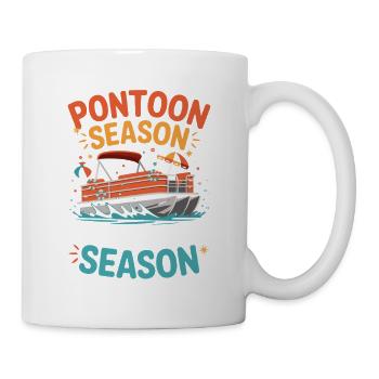  Pontoon Season Is My Favorite Season Lustiger - Tasse - Weiß - Rechts