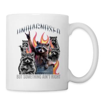 Funny Raccoon - Tasse - Weiß - Rechts