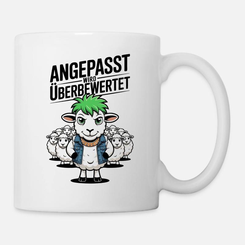 Mouton rebelle : design non conformiste - Mug blanc - blanc