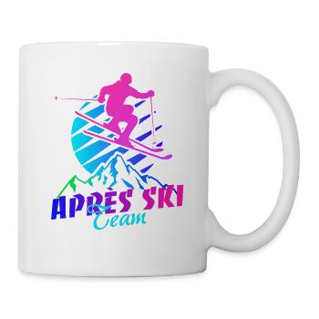 Après l’équipe de ski, sports d’hiver, vacances de ski, années 80 - Mug blanc - blanc - Droite