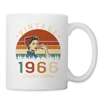 1966 Vintage Rétro Cadeau D'anniversaire Femme - Mug blanc - blanc - Droite