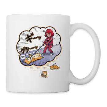 Propriétaire en colère vs Chien endormi - Mug blanc - blanc - Droite