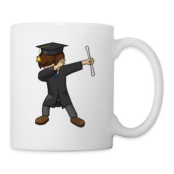 Funny Dabbing Graduiertenstudent Jahrgang 2026 Kappe - Tasse - Weiß - Rechts