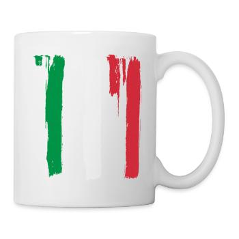 Italien Flagge - Tasse - Weiß - Rechts