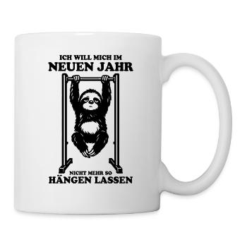 Sloth | Pull-up, fitness, funny saying - Mug - white - Right