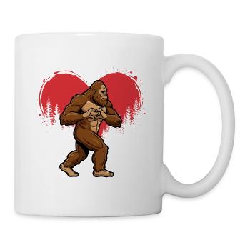 Bigfoot-Liebeszeichen Lustiges Valentinstags-Paar, das zusammenpasst - Tasse - Weiß - Rechts