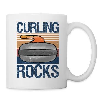 Curling Rocks Funny Winter Sports Gift - Tasse - Weiß - Rechts