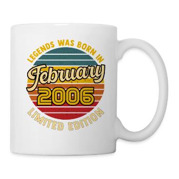 Legend Born In February 2006 20 Years Anniversary - Mug - white - Right