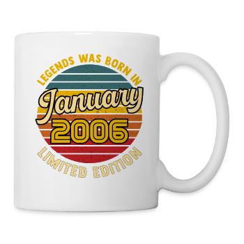 Legend born in January 2006 20 years anniversary - Mug - white - Right