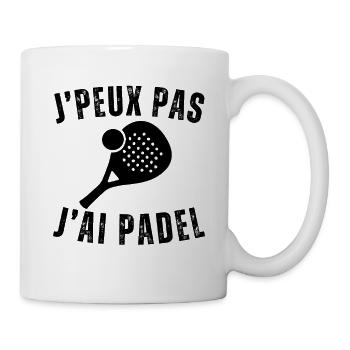 I can't I have padel gift padelist - Mug - white - Right