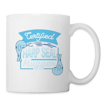 Sattelrobbe Robben Certified Harp Seal Hugger - Mug - white - Right