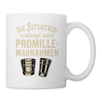 Alcohol measures funny party slogan - Mug - white - Right