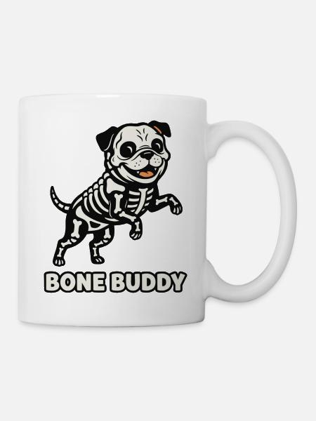 Knochen Buddy Hund - Tasse - Weiß