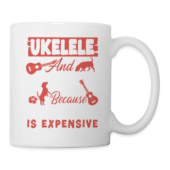Hawaiian Ukulele Uke Dog Ukulele - Tasse - Weiß - Rechts