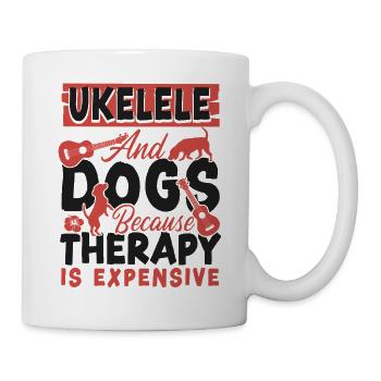 Hawaiian Ukulele Uke Dog Ukulele - Tasse - Weiß - Rechts