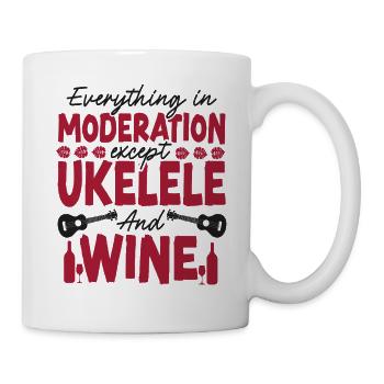 Hawaiian Ukulele Uke Wine - Tasse - Weiß - Rechts