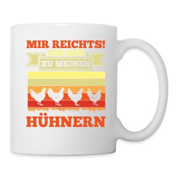 Hühner Hühnerbauer Bauer Landwirt Huhn - Tasse - Weiß - Rechts