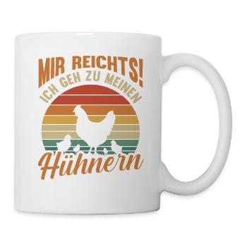 Hühner Hühnerbauer Bauer Landwirt Huhn - Tasse - Weiß - Rechts