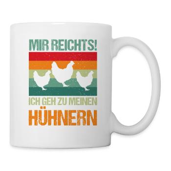 Hühner Hühnerbauer Bauer Landwirt Huhn - Tasse - Weiß - Rechts