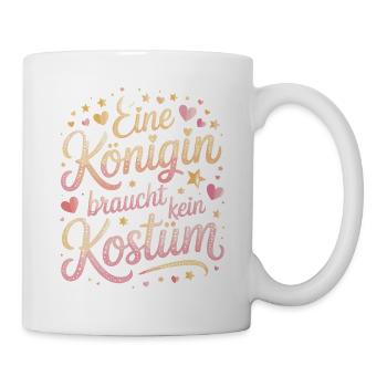 Queen doesn't need a costume disguise carnival - Mug - white - Right