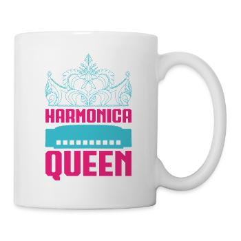 Funny Harmonica Player Queen Harmonica - Tasse - Weiß - Rechts