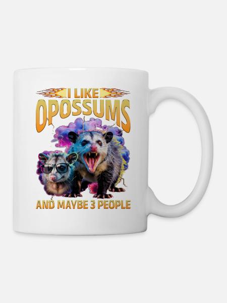 Funny Opossum - Tasse - Weiß