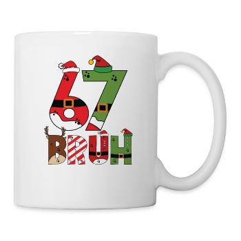 67 Bruh Meme Christmas Typography - Mug - white - Right