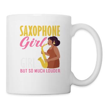 Fille au saxophone tellement plus bruyante Saxophoniste - Mug blanc - blanc - Droite