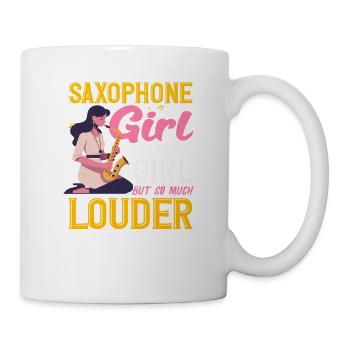 Women Louder Saxophone Saxophonist - Tasse - Weiß - Rechts