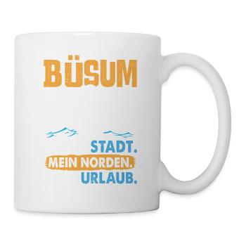 BÜSUM MEINE STADT MEIN NORDEN MEIN URLAUB Lustig - Tasse - Weiß - Rechts