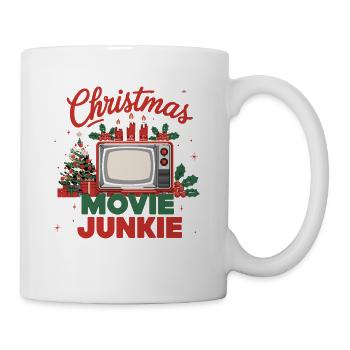 Christmas Movie Addict Retro TV Christmas - Mug - white - Right