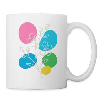 Graphique floral minimaliste, été bohème - Mug blanc - blanc - Droite