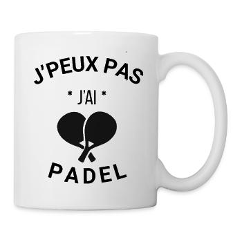 Je peux pas j'ai padel - Mug blanc - blanc - Droite