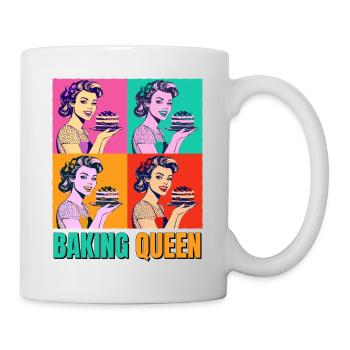 Baking Cake Baking Queen Baking Fairy Baker Pop Art - Mug - white - Right