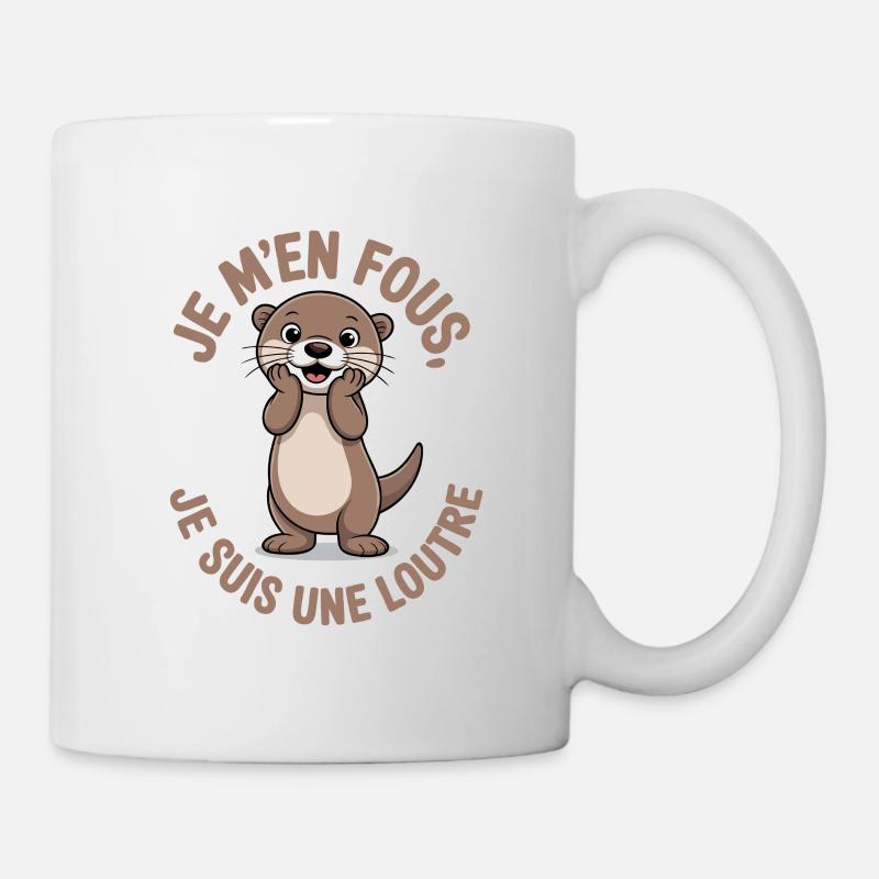 Ist mir egal, ich bin ein lustiger Otter - Tasse - Weiß