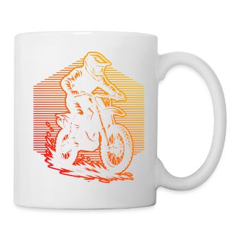 Motif minimaliste du motocross - Mug blanc - blanc - Droite