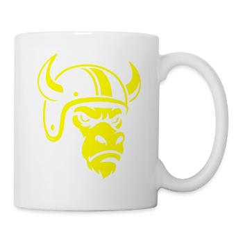 Biker Bull – Racing Spirit & Steel Head - Tasse - Weiß - Rechts