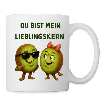 Lieblingskern Kiwis im Stil - Tasse - Weiß - Rechts