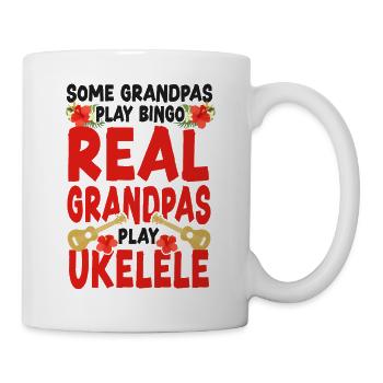 Ukulélé hawaïen Ukulélé Grand-père Un peu - Mug blanc - blanc - Droite