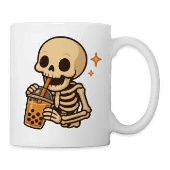 Skeleton with Bubble Tea kawaii Skeleton - Mug - white - Right