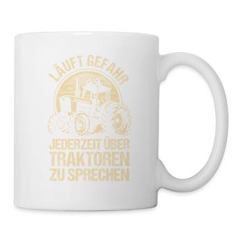 Trecker Landwirt Bauer Traktorfahrer Traktor - Tasse - Weiß - Rechts