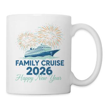 Croisière en famille 2026 Célébration du Nouvel An - Mug blanc - blanc - Droite