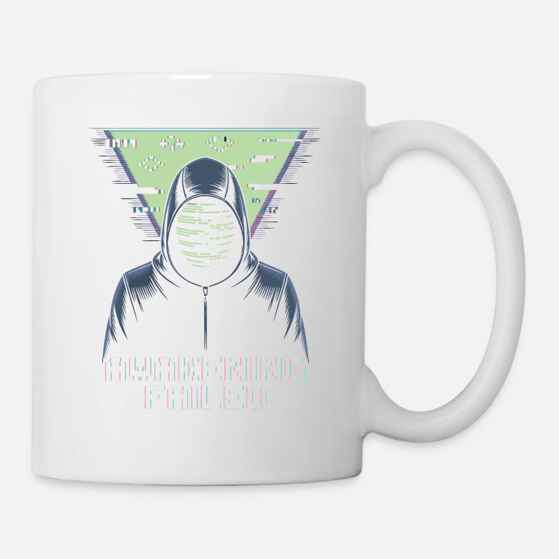 Awakening Failed – Retro Cyber Glitch - Mug - white