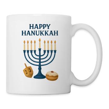 Happy Hanukkah Menorah Festive Light - Mug - white - Right