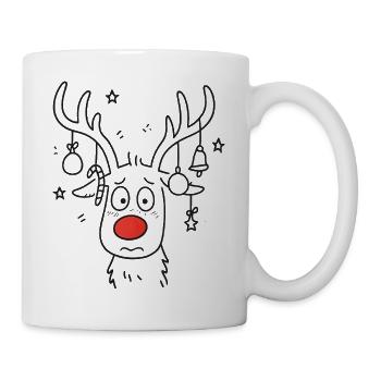Red-nosed Reindeer Rudolf Christmas - Mug - white - Right