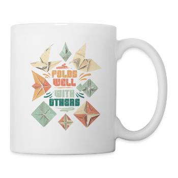 Origami Fold Well With Others - Mug - white - Right