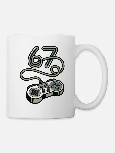 Retro Neon Controller Art 67 - Tasse - Weiß