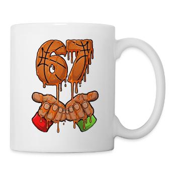 67 Meme Basketball Drop Style Streetball Design - Mug - white - Right