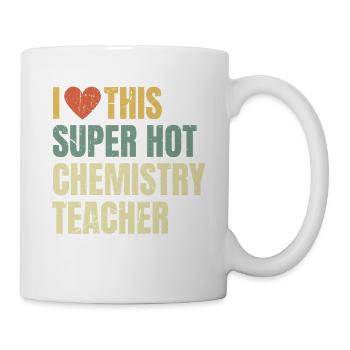 J’adore ce prof de chimie super sexy rétro - Mug blanc - blanc - Droite